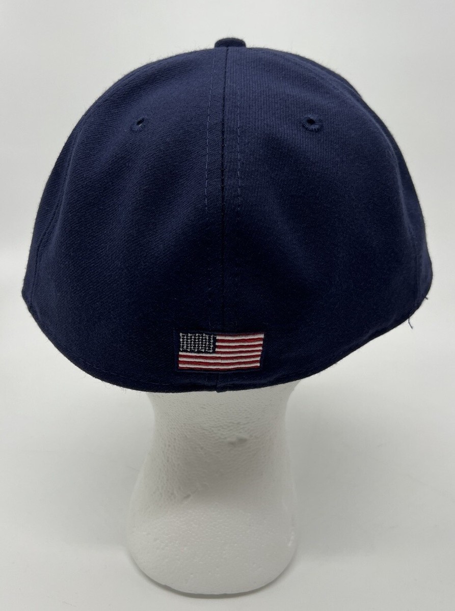 New Era USA Baseball Fitted Hat 59FIFTY Size 7 1/2 Blue w