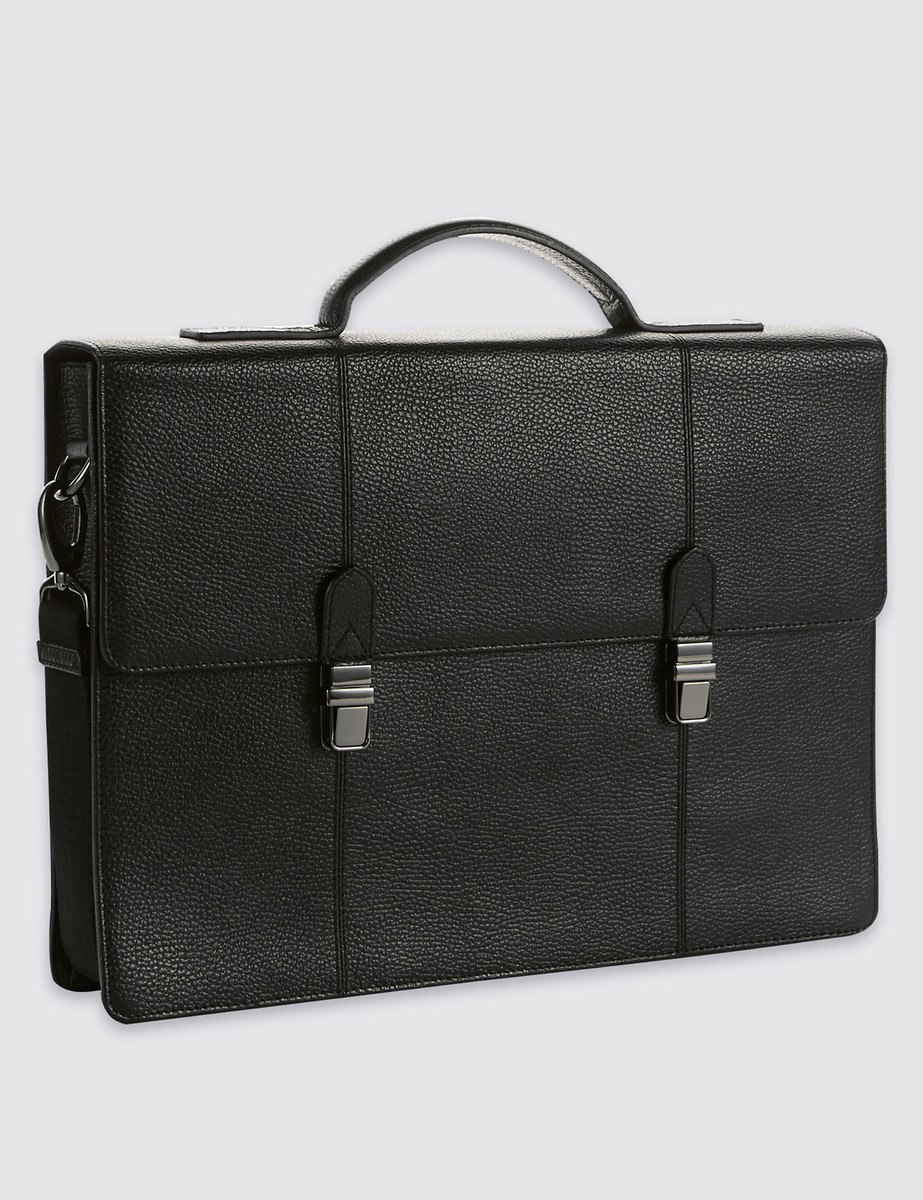 Marks Spencer T094077M M&S Real Leather Briefcase Executive