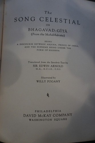 WILLY POGANY ILLUSTRATED 1934 THE SONG CELESTIAL OR BHAGAVAD GITA FIRST EDITION - Imagen 4 de 4