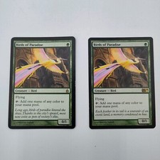 ✅🪄🦜SET OF 2 MTG Birds of Paradise Magic #10 2010 Magic the Gathering📸SEE📸