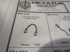 Details West H.O. Scale MU-218 MU Cable w/double ended plugs 4pk