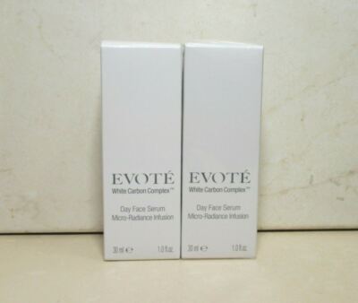 EVOTE WHITE CARBON COMPLEX DAY FACE SERUM 1 OZ ~ 2 PIECE LOT ~ NIB