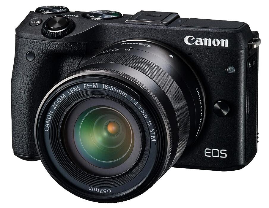 Canon Mirrorless SLR Camera EOS M3 Lens Kit (Black) EOSM3BK  