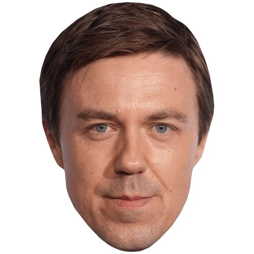 Andrew Buchan (Stubble) Big Head. Larger than life mask.