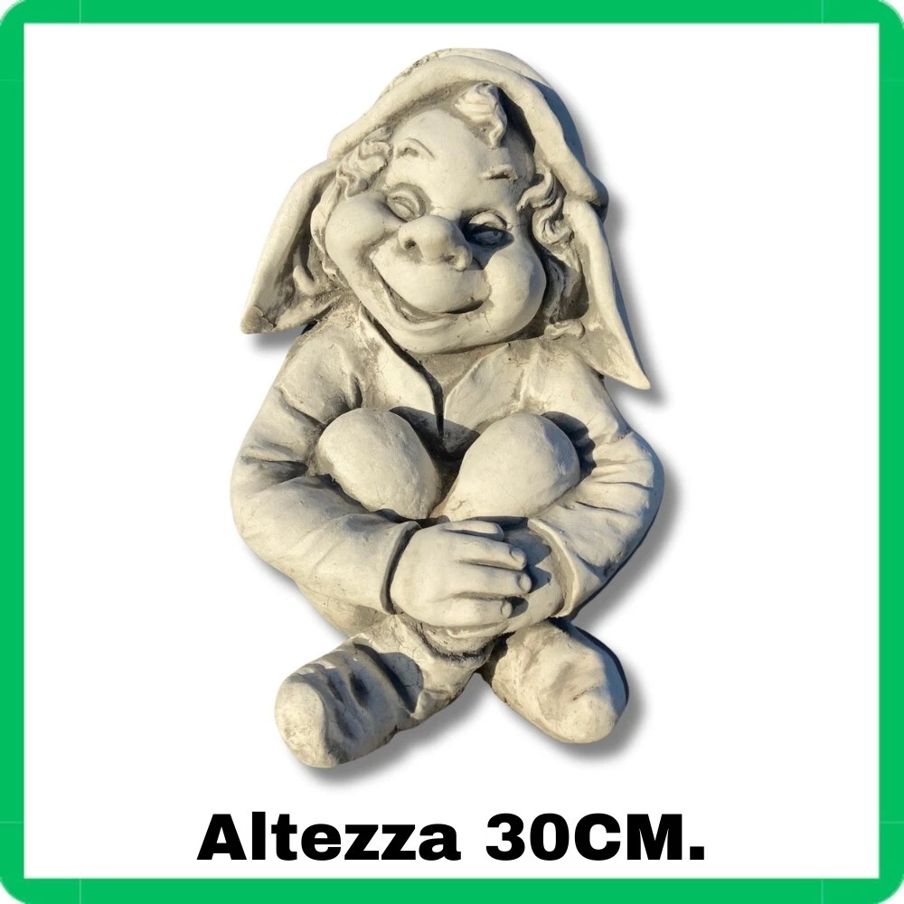 Gnomo Da Giardino Verde 8 Pollici In Resina - Statua Decorativa Da Esterno Teresa's Collections