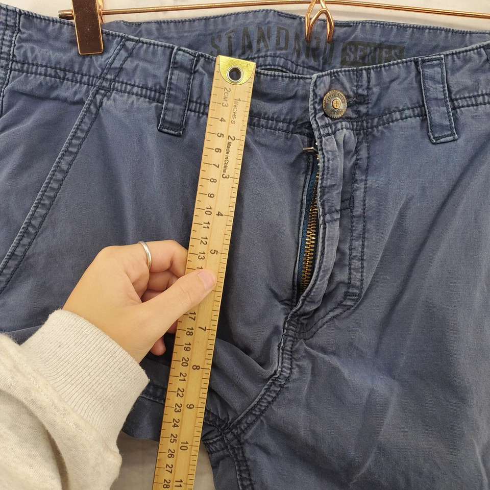 AFFLICTION STATION A73 短裤男式 W34 复古 Y2K 星条货物蓝色 — 第 4/4 张图片