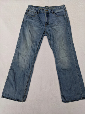 American Eagle Slim Flex Mens 29x30 Blue Jeans Med Rise Dark Wash Wash