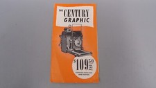 Vintage Graflex The Century Graphic Camera Fold-Out Brochure