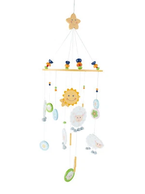 SUPA GMBH 3D Mobile Baby Holz Einschlafhilfe Baby Deko für Kinderbett Wickeltisch 23x60 cm