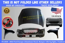 Fit 2020 2021 2022 Ford Escape Kit Front Bumper + Hood Aluminum + Fenders