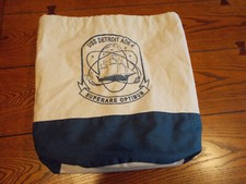 USS DETROIT AOE 4 SUPERARE OPTINUM BORSA BARCA TELA DOPPIA CINGHIA 15" x 15" X 11"