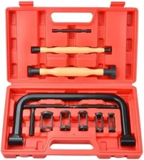 Prokomon 12Pcs Valve Spring Compressor with Valve Lapper Set Auto Compression