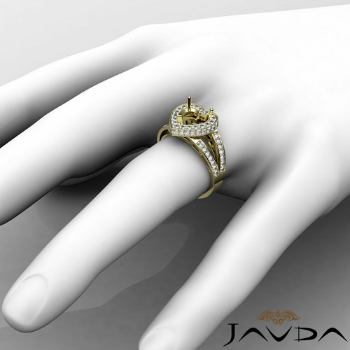 Heart Semi Mount Filigree Circa Halo Pave Set Diamond Engagement Ring 0.72Ctw - Picture 22 of 24