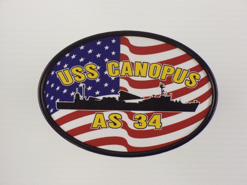 USS CANOPUS AS 34 Hitch Cover Military USN U S Navy - Picture 2 of 2