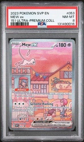 2023 POKEMON SVP EN-SV BLACK STAR PROMO 151 ULTRA-PREM COLL #053 MEW EX PSA 8