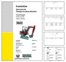 Wacker Neuson 3602RD Force Crawler Excavator Parts Catalog PDF