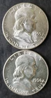 1955 and 1956 50c Franklin Silver Half Dollars
