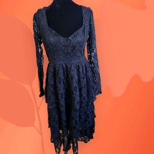 NSR Goth Black Lace Dress, Ladies Size Small. #Halloweenn #blacklace