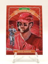 2020 Panini Donruss Optic - Diamond Kings Bryce Harper #24 Red Wave Prizm