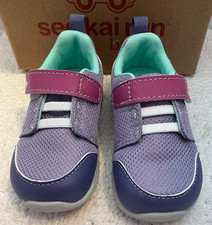 See Kai Run Spark Lace Little Kids Purple Berry Machine Washable Sneaker Sz 11