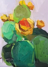 Jose Trujillo Art PRINT 16x20 Collectible Artist Expressive Painting Cactus