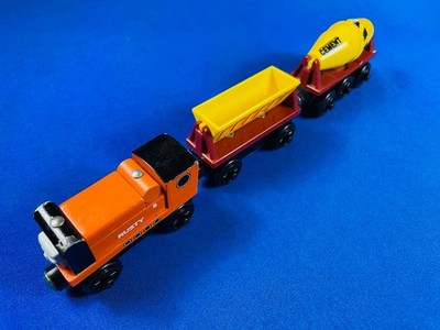 RUSTY + DUMPER CAR + CEMENT MIXER Thomas Wooden Trains 2003 DISCOUNTED SHIPPING