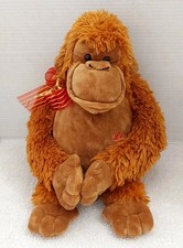 Walmart Monkey Plush Tan Brown Stuffed Animal Fuzzy Hair Hanging Long Arms Rare