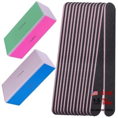 Nail File and Buffer Set, 4 Way Nail Buffers Shine Kit Professional Nail Files