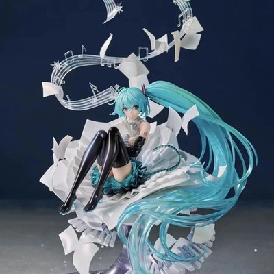 35CM Hatsune Miku PVC Anime Figure Beautiful Girl Collectible Statue Model Toy G