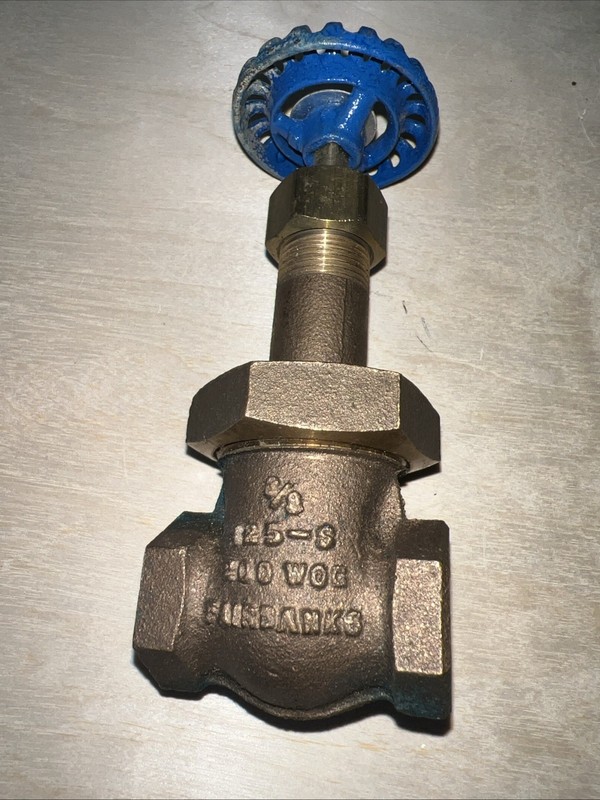 Fairbanks U-0252 3/8” Solid Wedge Gate Valve 125-S 200 WOG Cast Iron Body