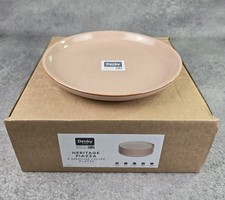 6 x Denby Pottery Heritage Piazza Medium Coupe Plates Pink Dinner (Set Of 6) New