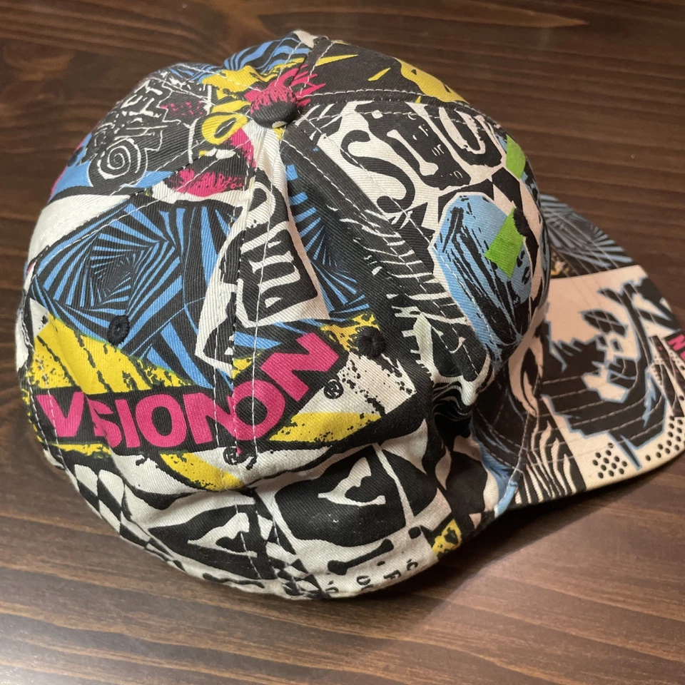 Vintage Vision Street Wear Snap Back Psycho Stick Hat All Over Print - Image 4 of 4
