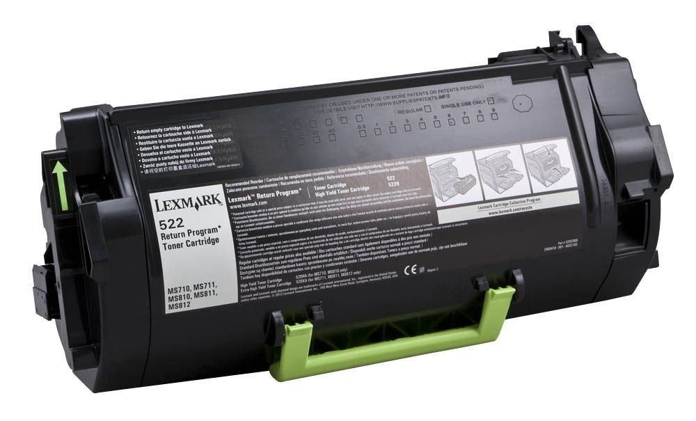 Toner d'origine Lexmark 522 noir pour imprimante laser MS810