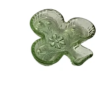 Vtg Indiana Tiara Dish Sandwich Glass Poker Bridge Card Suit Clover Ashtray