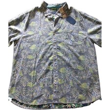 NWT Tommy Bahama Between Two Fronds Seersucker Shirt Men XL Tropical...