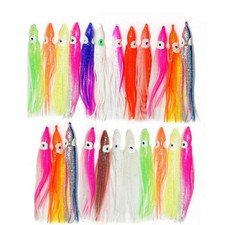 20pcs Bulb Soft Fishing Lures Saltwater for OCTOPUS Squid Skirt Lure Hoochies