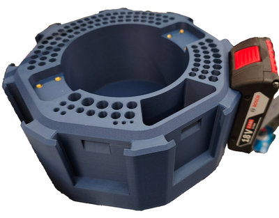 #ad #ad Bosch 18v Power Core 8 Slot Battery Caddy Carrying Caseamp; bit screw organizer $45.99