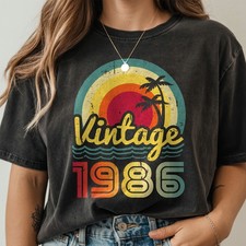 Vintage 1986 Tee, 40th Birthday T-Shirt, Retro Vibes Celebration Tee