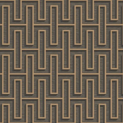 DL26723_Arber Geometric Maze Teal and Gold Fine Decor Wallpaper