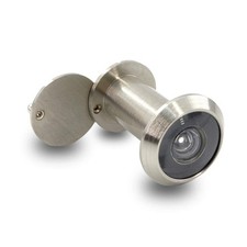 Door Viewer Peephole, Solid Brass 200-degree with Polished Silver