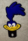 VINTAGE ROADRUNNER LOONEY TUNES 5" METAL GASOLINE OIL LICENSE PLATE TOPPER SIGN!