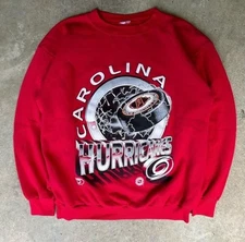 Remake Carolina Hurricanes NHL Hockey Red Sweatshirt Unisex Vtg RM1743