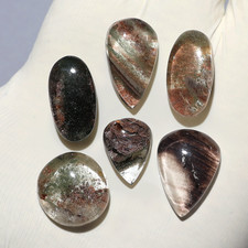 Secret Gardens ~ 6 Stück Natürlicher Lodolith Garten Quarz 18 mm - 24 mm Cabo...