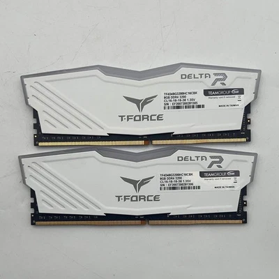 TeamGroup T-Force Delta RGB 16GB (2x8GB) RAM DDR4 3200MHz TF4D48G3200HC16CBK - Image 1 of 3
