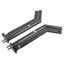 28" Spring Loaded 1 1/8" Bolt Black Angled Mud Flap Hanger Set For Semi Truck