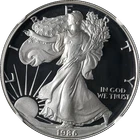 1986-S Silver American Eagle $1 NGC PF70 Ultra Cameo Brown Label - STOCK