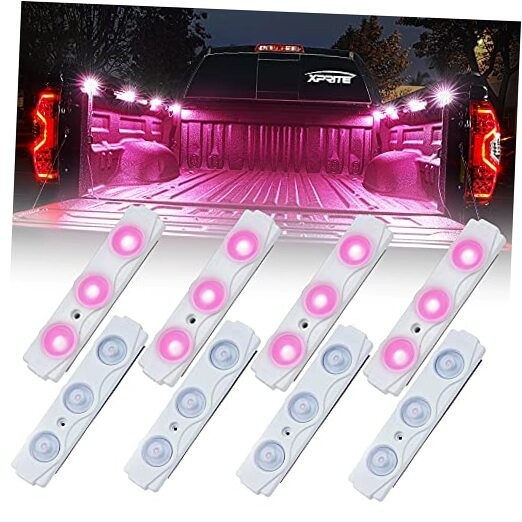 Pink LED Truck Bed Light Kit with On/Off Switch for Pickup Interior Exterior
