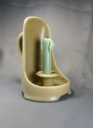 Large Rookwood Chamberstick 2226 P. 1918. Porcelain. Sandy Taupe. Ex. Cond!