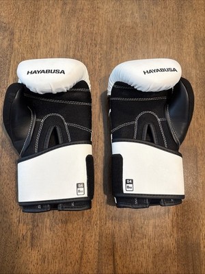 Hayabusa S4 Boxing Gloves Black And White Sparring 8oz Training Gloves