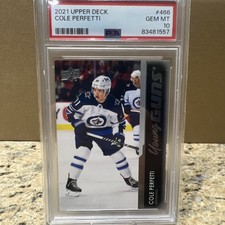 2021-22 Upper Deck Series 2 - Cole Perfetti YOUNG GUNS (RC) Winnipeg Jets PSA 10